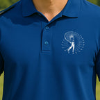 Pure Swing Performance Polo worn on the golf course, Royal