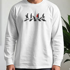 The Crossing Long Sleeve Tee worn, White