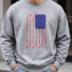 USA Flag Clubs & Balls Sweatshirt worn, Sport Grey