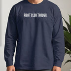 Right Club Though Dimples Long Sleeve Tee worn, Navy