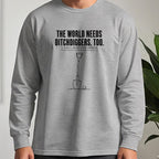 Ditch Diggers Long Sleeve Tee worn, Sport Grey