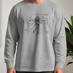 Da Vinci Swing Long Sleeve Tee worn, Sport Grey