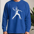 Angry Golfer Long Sleeve Tee worn, Royal