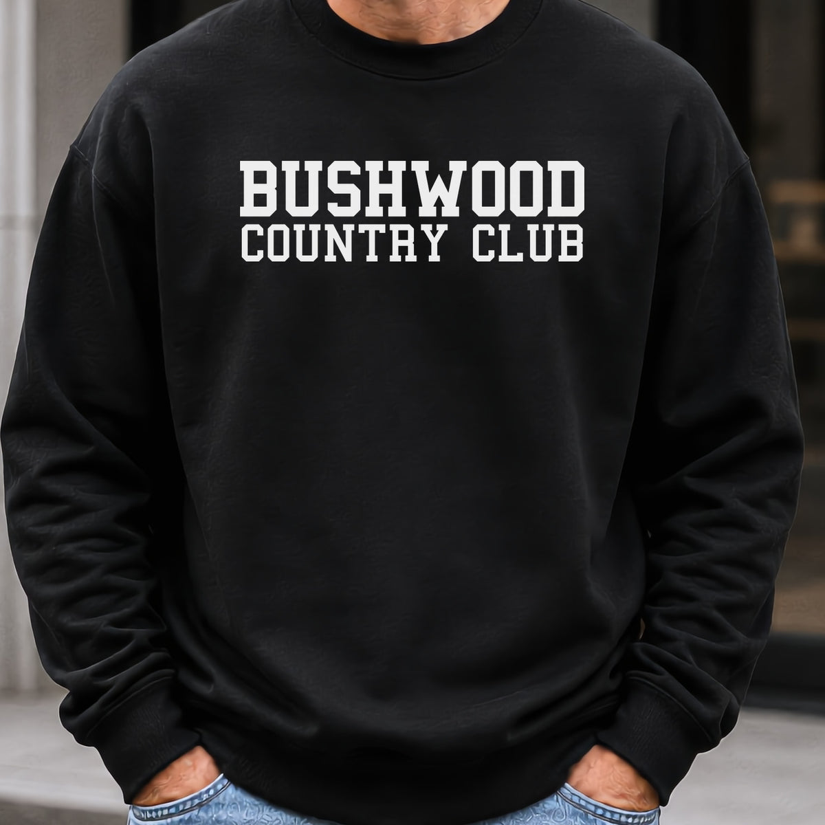Bushwood Country Club Varsity Sweatshirt worn, Black