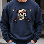 Skull and Cross Clubs Color Sweatshirt worn, Navy