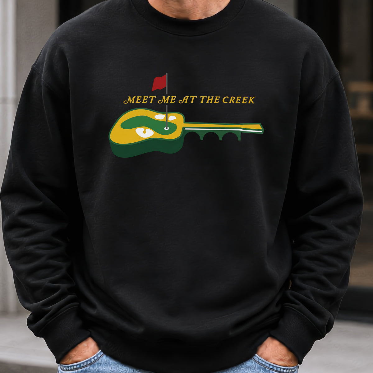 Meet Me At The Creek Sweatshirt worn, Black