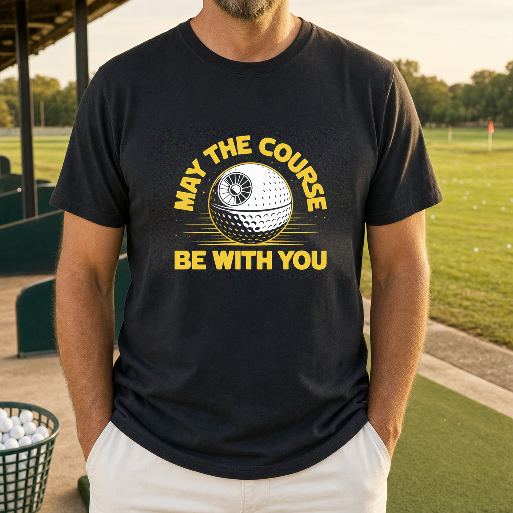 May The Course Be With You worn on the golf course, Black