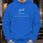 Golf Definition Hoodie worn, Royal
