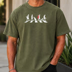 The Crossing Premium Tee worn, Moss