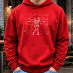 Da Vinci Swing Hoodie worn, Red