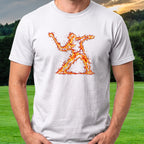 Club Thrower Flame Tee worn on the golf course, White