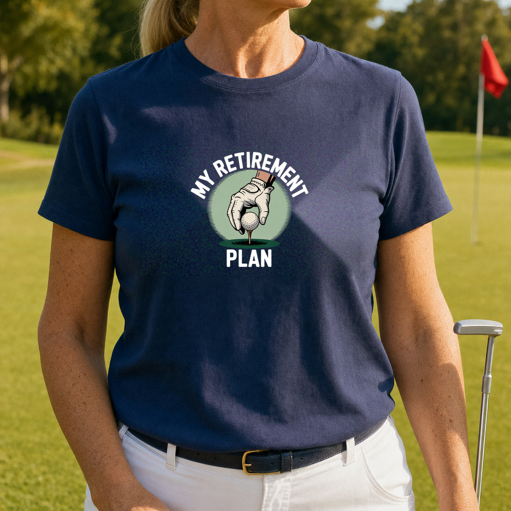 My Retirement Plan worn on the golf course, Navy