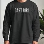 CART GIRL Dimples Long Sleeve Tee worn, Black