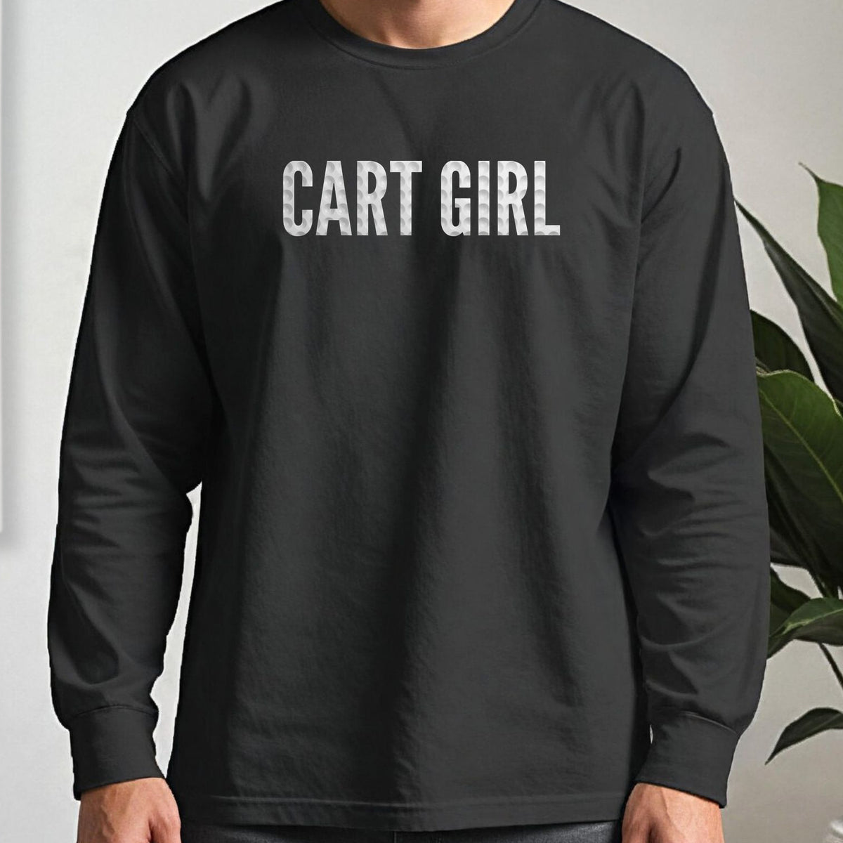 CART GIRL Dimples Long Sleeve Tee worn, Black