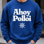 Ahoy Polloi Sweatshirt worn, Royal