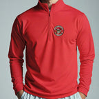 Fairway Rock Club Quarter Zip worn, Red