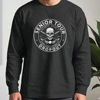 Senior Tour Dropout Long Sleeve Tee worn, Black