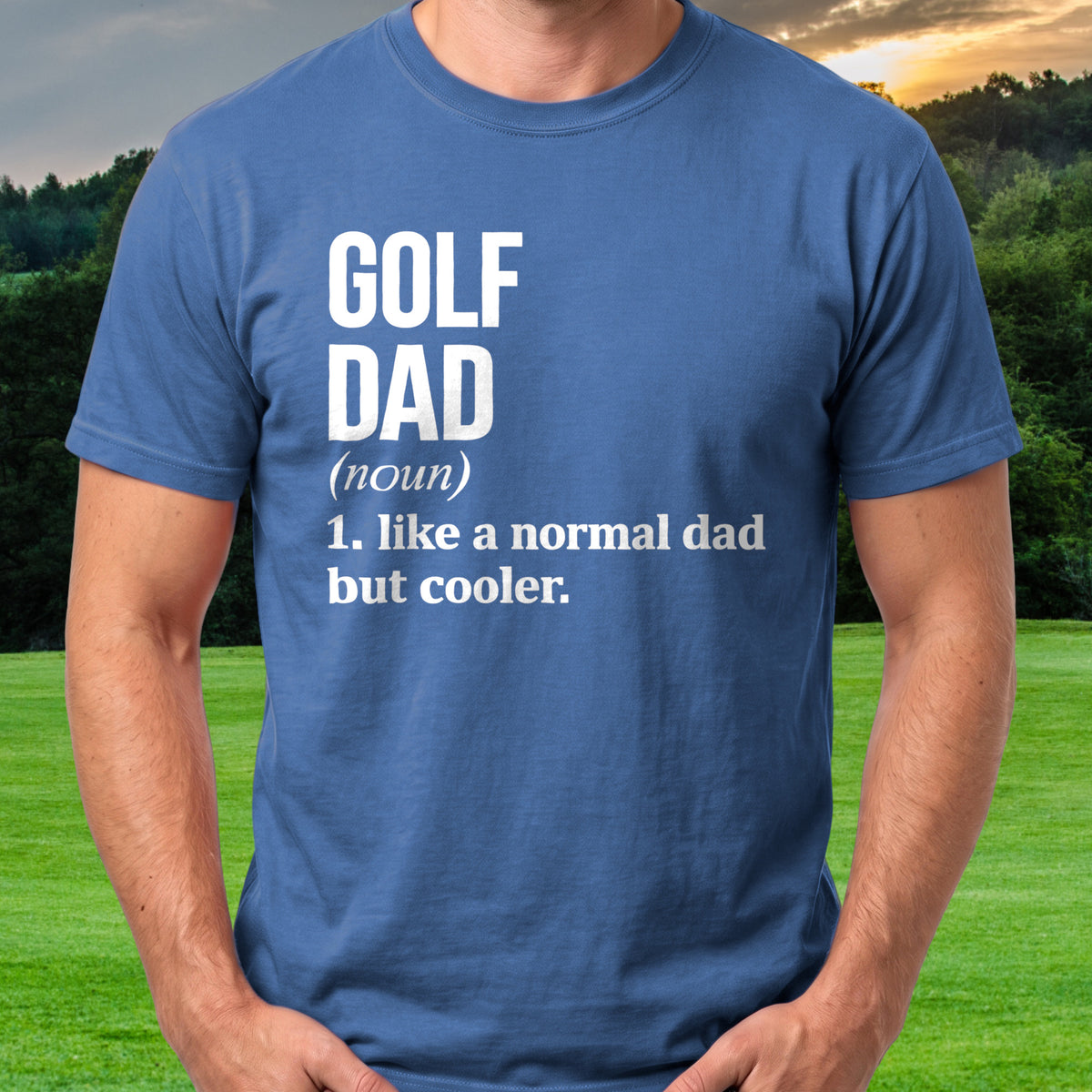 Golf Dad Definition Tee worn on the golf course, Royal