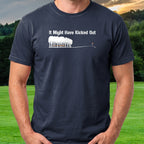 It Might Have Kicked Out Tee worn on the golf course, Navy