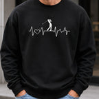 Golf Heartbeat Line Sweatshirt worn, Black