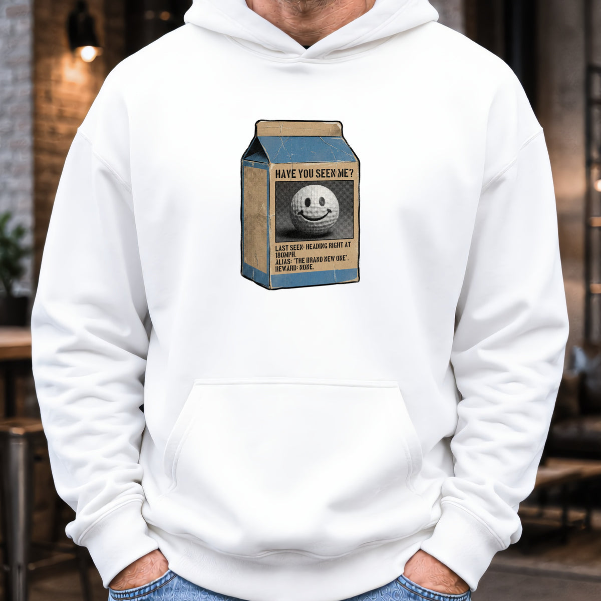 Have You Seen Me Hoodie worn, White