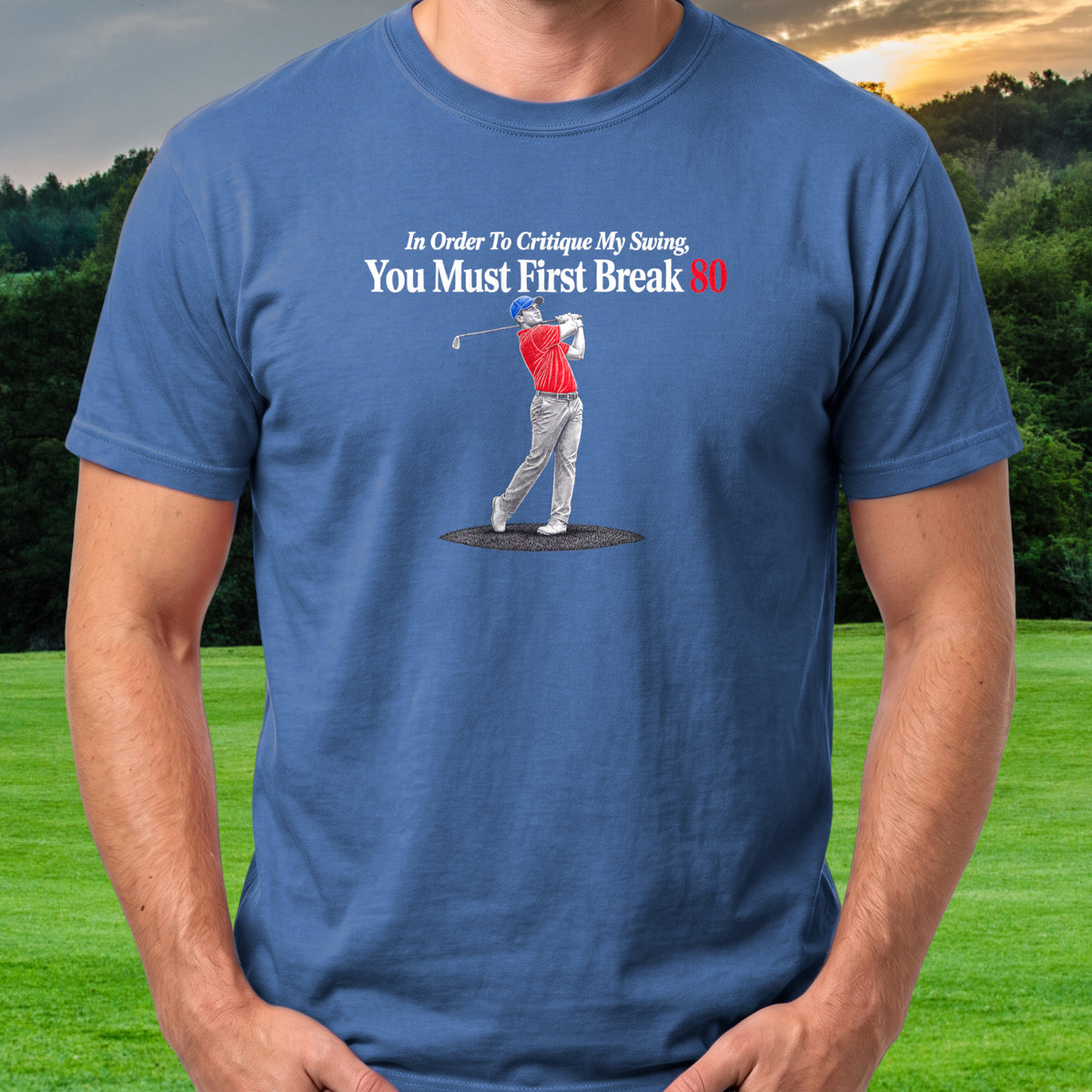 Break 80 First Tee worn on the golf course, Royal