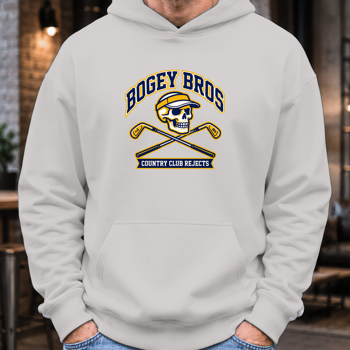 Bogey Bros Hoodie worn, Sport Grey
