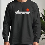 Rolling Lakes Yacht Club 1980 Long Sleeve Tee worn, Black