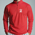 Chubbs Peterson Golf Tournament Quarter Zip worn, Red