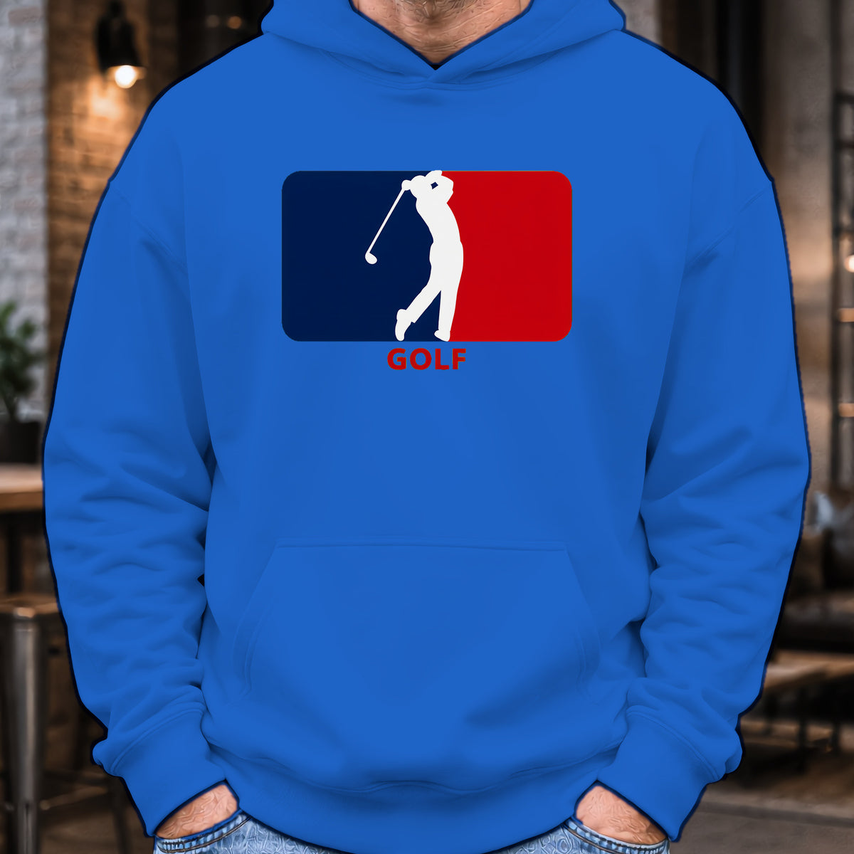 Major League Golf Hoodie worn, Royal