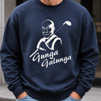 The Lama Sweatshirt worn, Navy