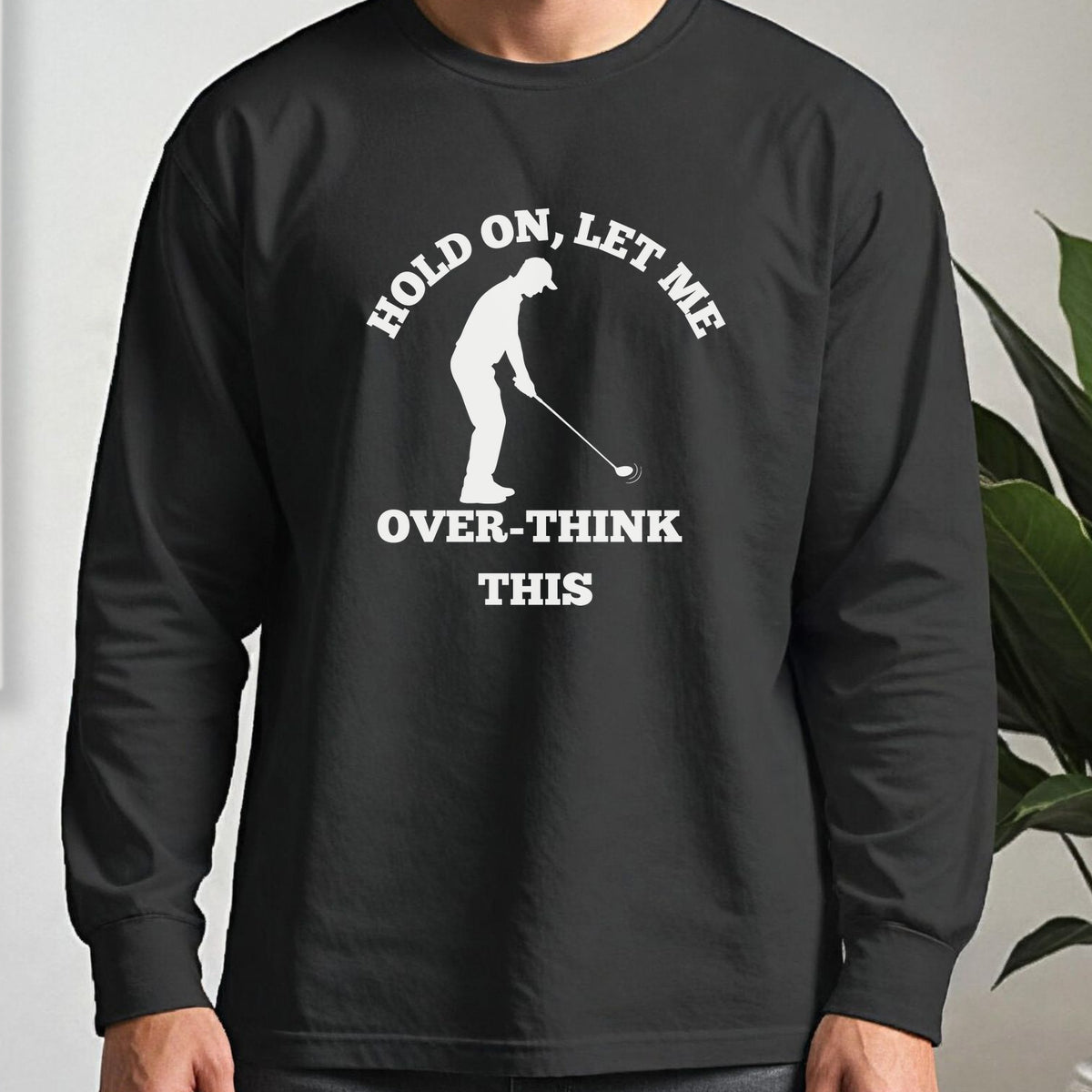 Overthinking Long Sleeve Tee worn, Black
