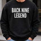BACK NINE LEGEND Sweatshirt worn, Black