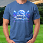 Mitch Cumstein Night Tour Tee worn on the golf course, Royal