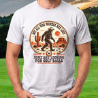 Not All Who Wander Are Lost Rodeo Tee worn on the golf course, White