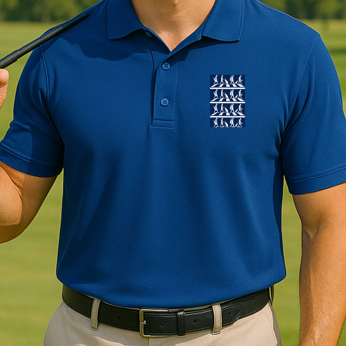 The Crossing Polo worn on the golf course, Royal