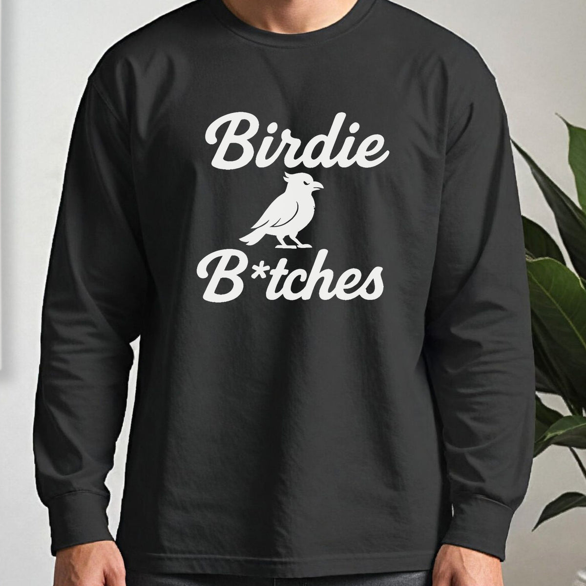 Birdie B*itches Long Sleeve Tee worn, Black
