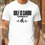 Golf Is Cardio, Pulse Line Walker Tee worn, White