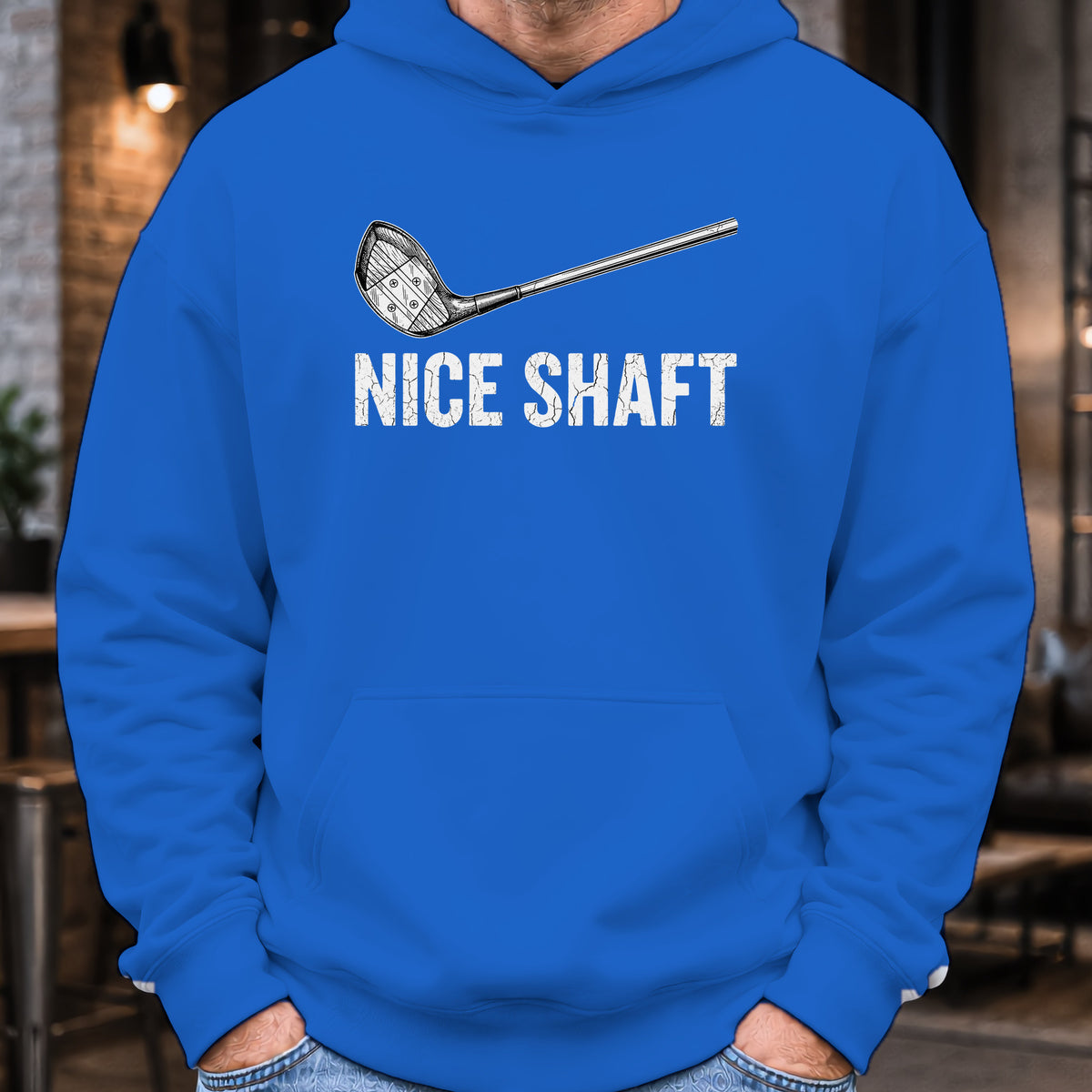 Nice Shaft Hoodie worn, Royal