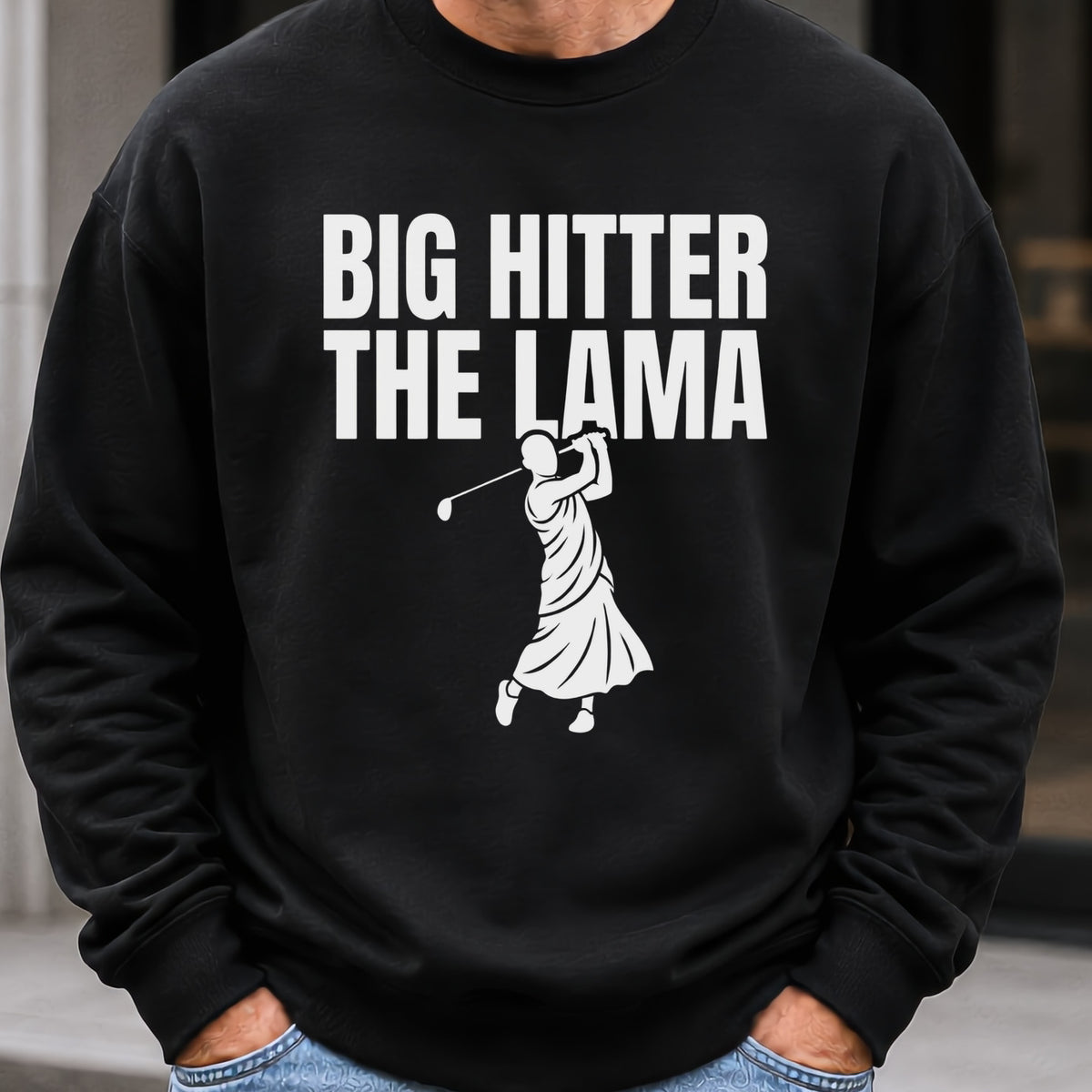 Big Hitter Sweatshirt worn, Black