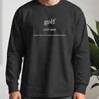Golf Definition Long Sleeve Tee worn, Black