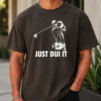 Just DUI It Premium Tee worn, Pepper