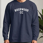 Bushwood CC Long Sleeve Tee worn, Navy