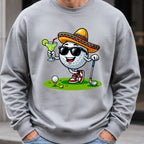 Cinco De Mayo Ball Sweatshirt worn, Sport Grey