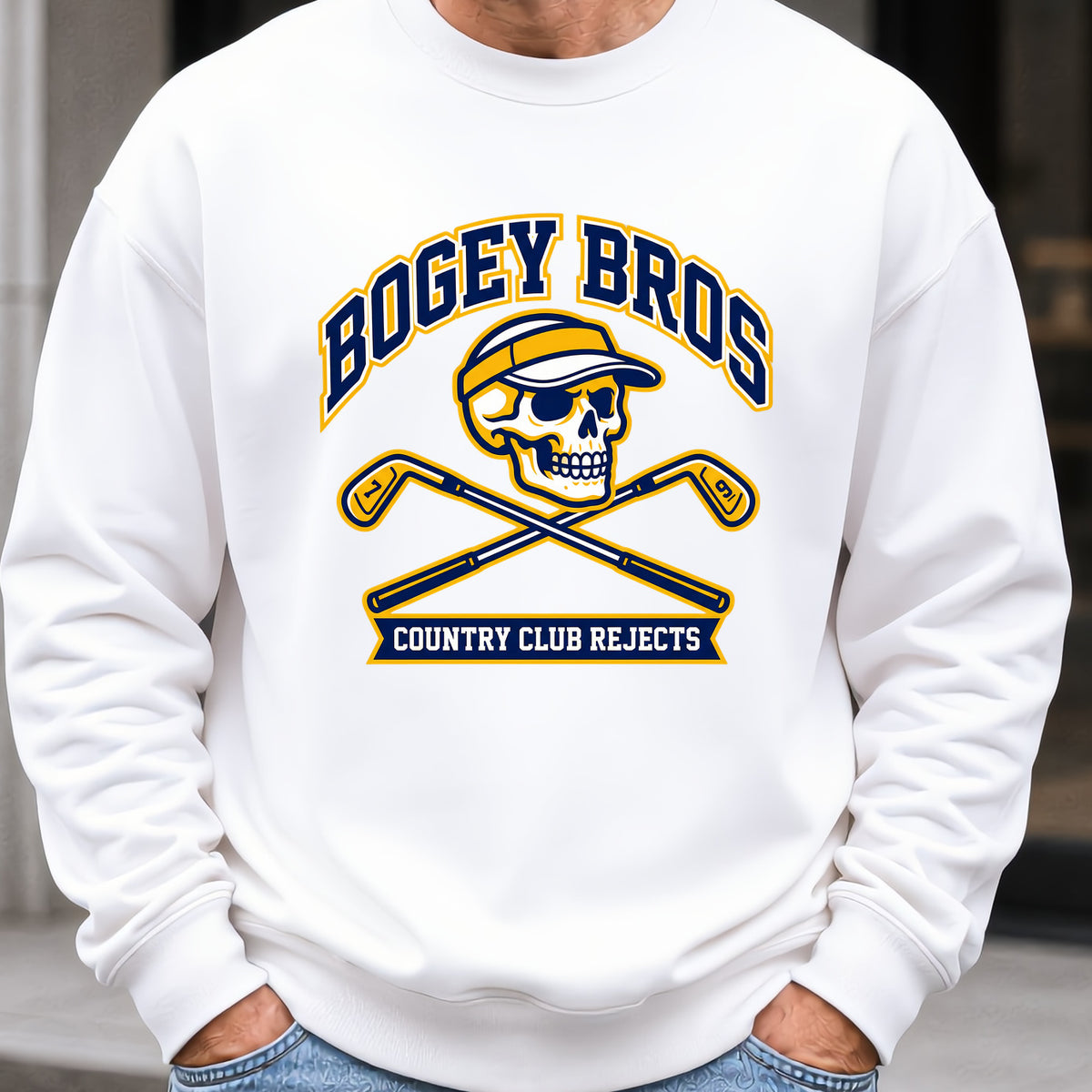 Bogey Bros Sweatshirt worn, White