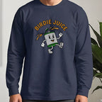 Birdie Juice Flask Long Sleeve Tee worn, Navy