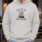 They See Me Rollin Hoodie worn, Sport Grey