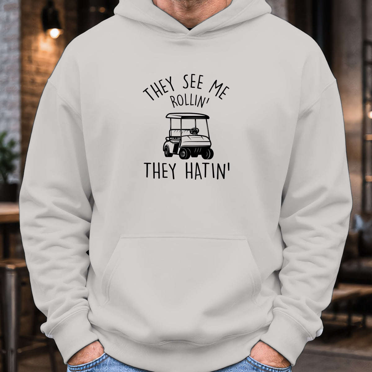 They See Me Rollin Hoodie worn, Sport Grey