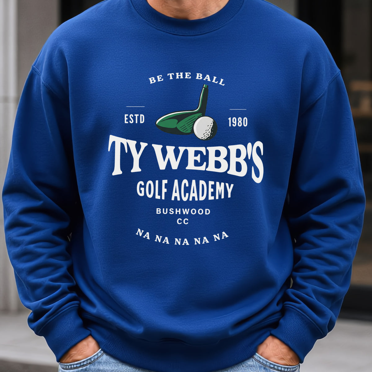 Ty Webb Golf Academy Sweatshirt worn, Royal