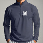 Bigfoot Big Hitter Quarter Zip worn, Navy